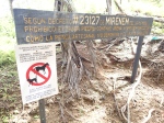 Playa Blance Protected Zone signage on beach headlands clearly advises people of the laws protecting the areas ecology.